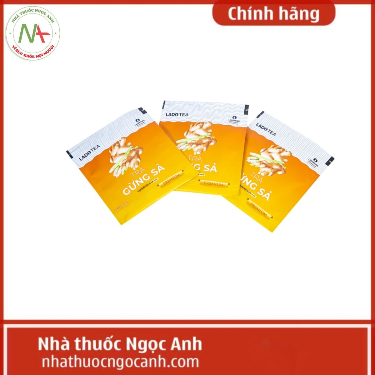Trà gừng sả Lado Herbal