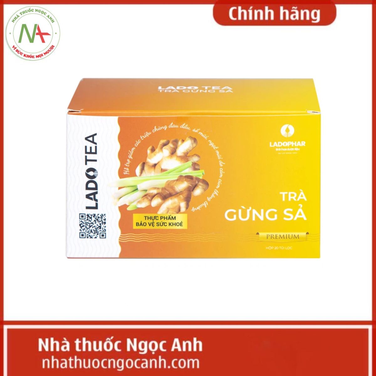Trà gừng sả Lado Herbal
