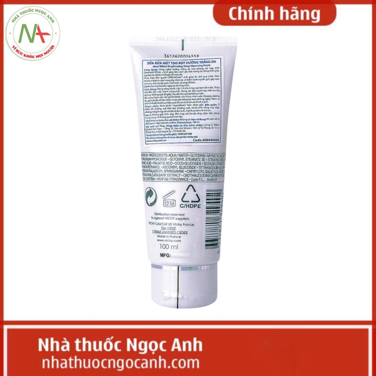 Vichy Ideal White Brightening Deep Cleansing Foam 100ml