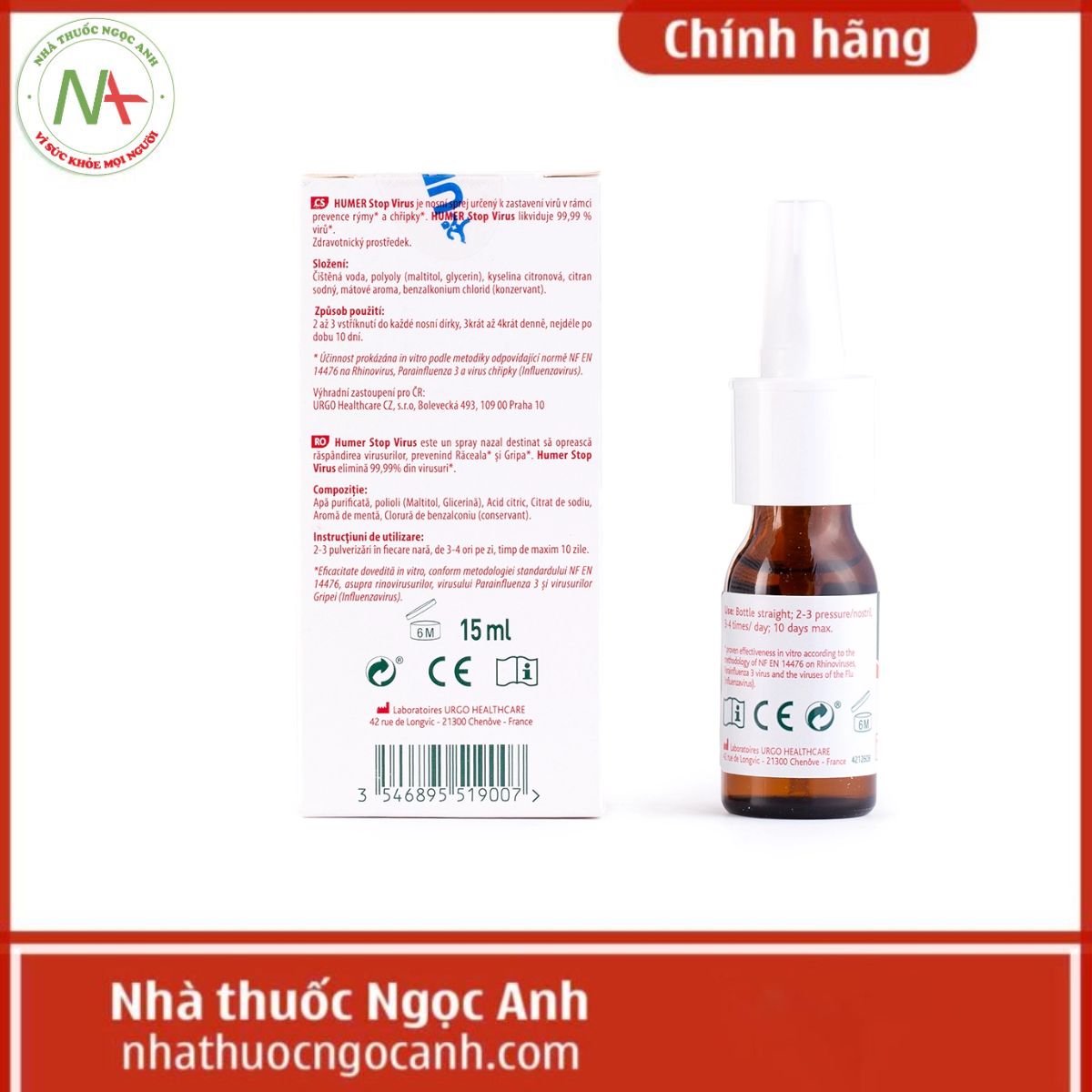 Xịt mũi Humer Stop Virus