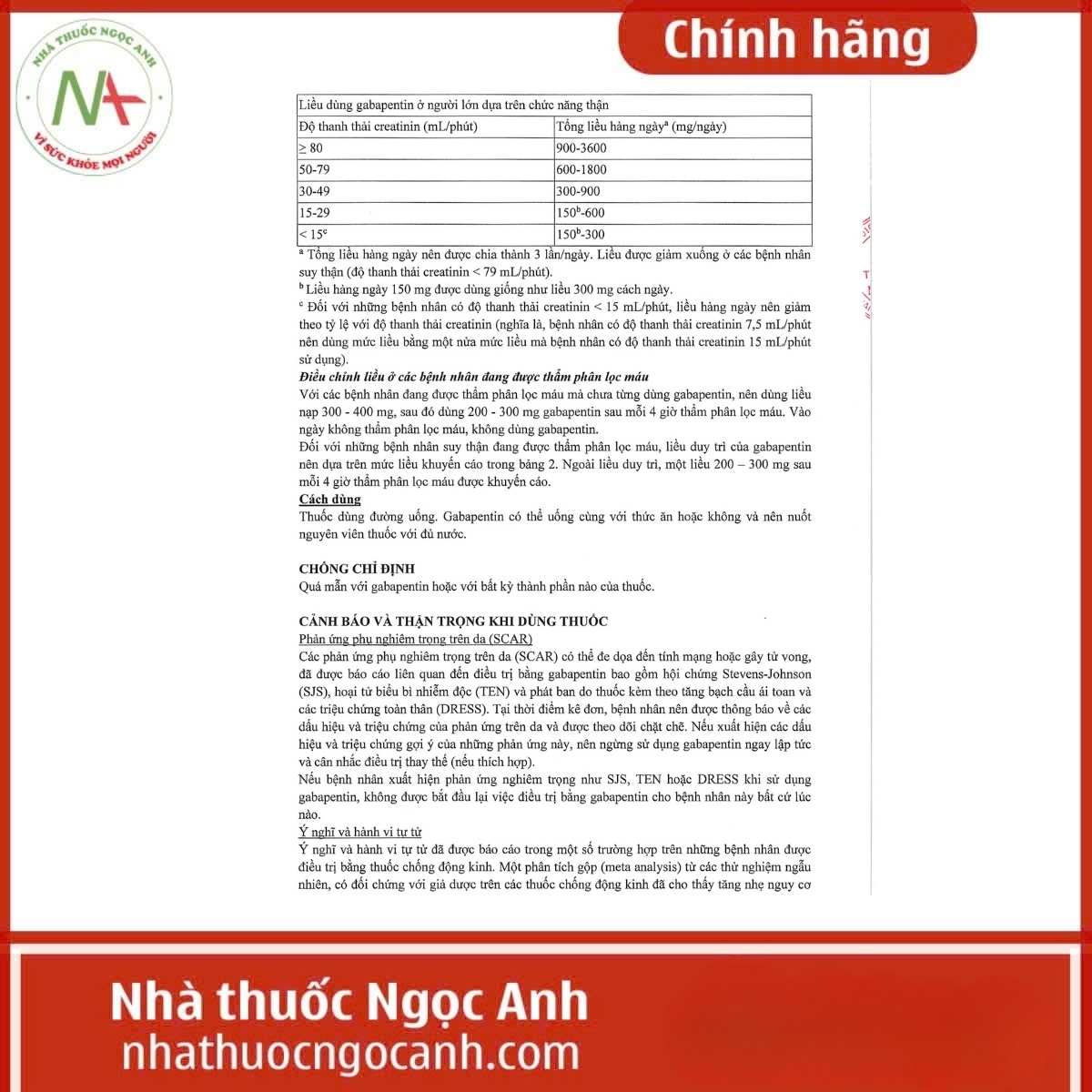 Hướng dẫn sử dụng thuốc Apeglin 400mg