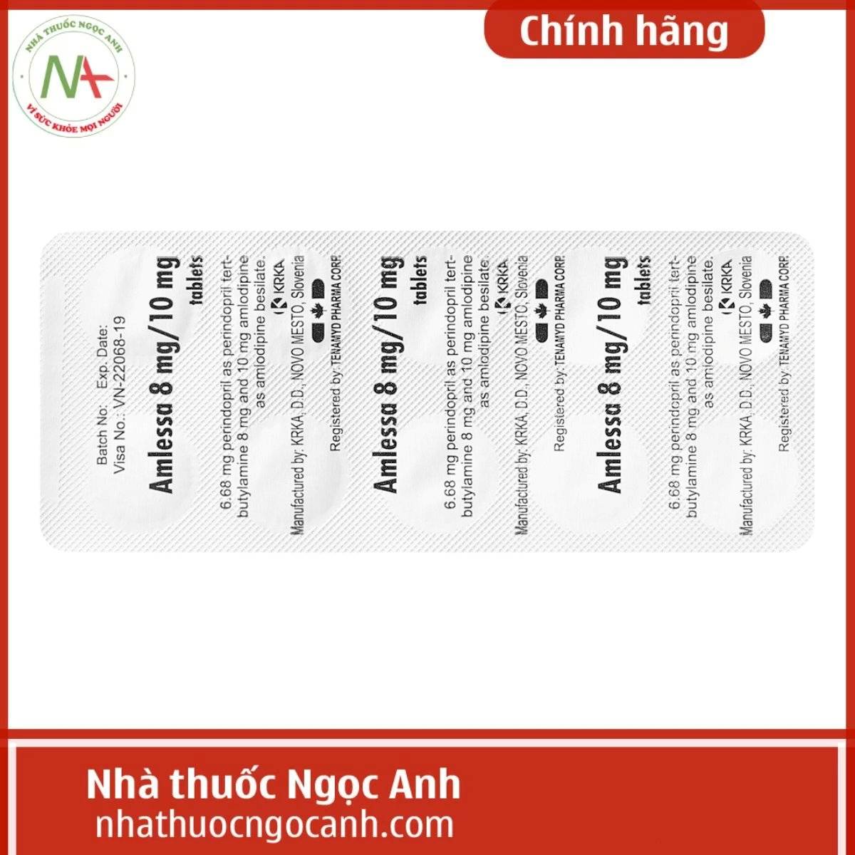 Amlessa 8mg/10mg Tablets