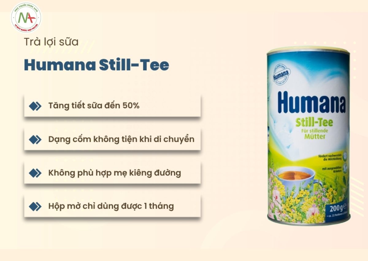 Top 5 loại trà lợi sữa tốt nhất các mẹ nên tin dùng 16 Trà lợi sữa Humana Still-Tee