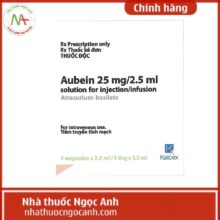 Aubein 25mg2.5ml solution for injection infusion