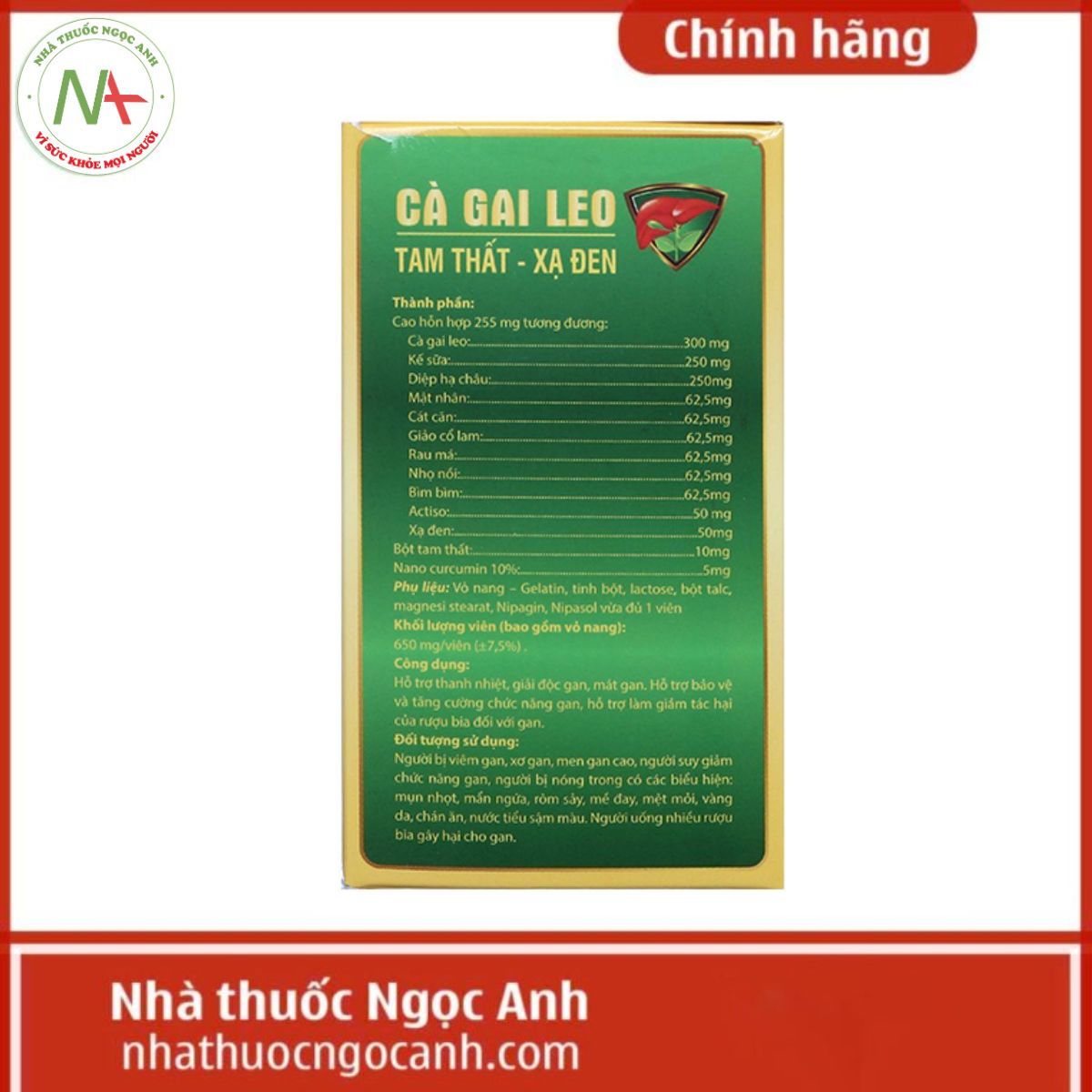 Cà Gai Leo Tam Thất - Xạ Đen Rostex Pharma USA