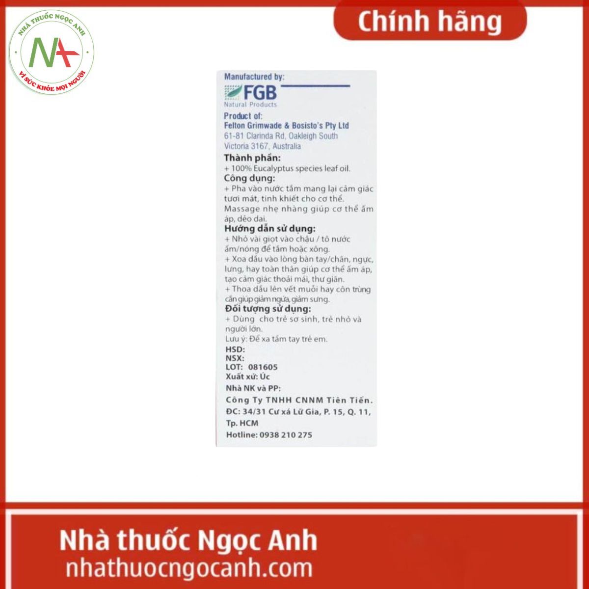 Dầu khuynh diệp Euky Bear