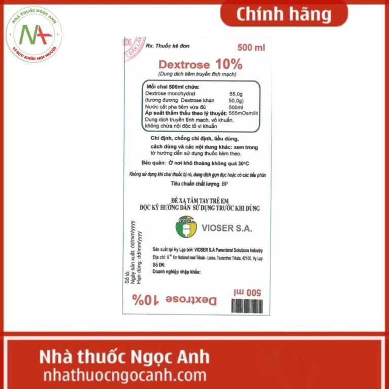 Dextrose 10% Vioser S.A