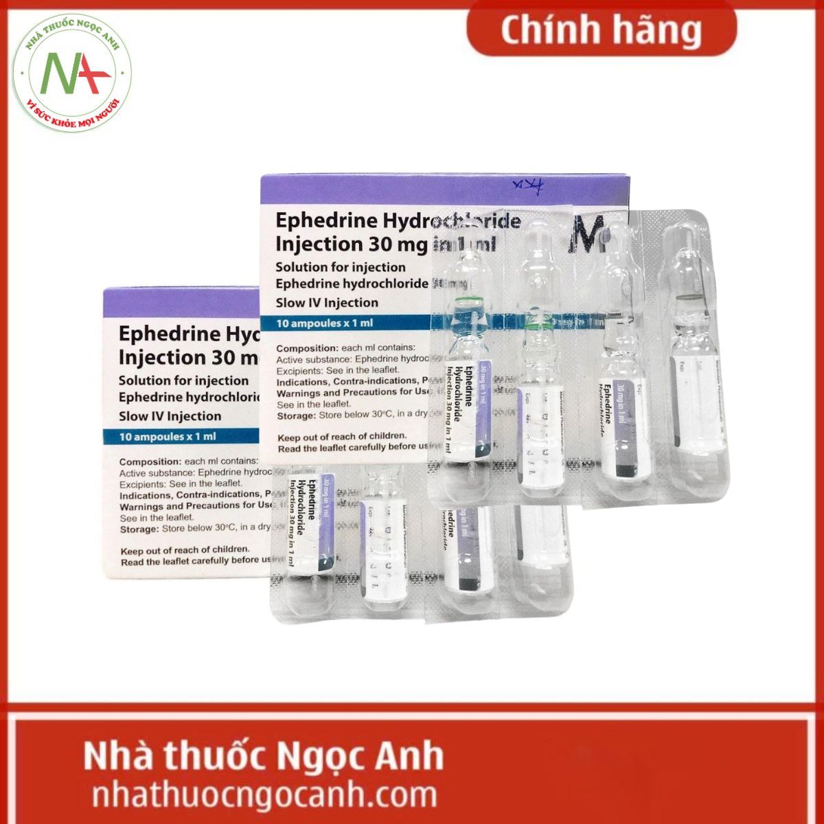 Ephedrine Hydrochloride Injection 30 mg in 1 ml