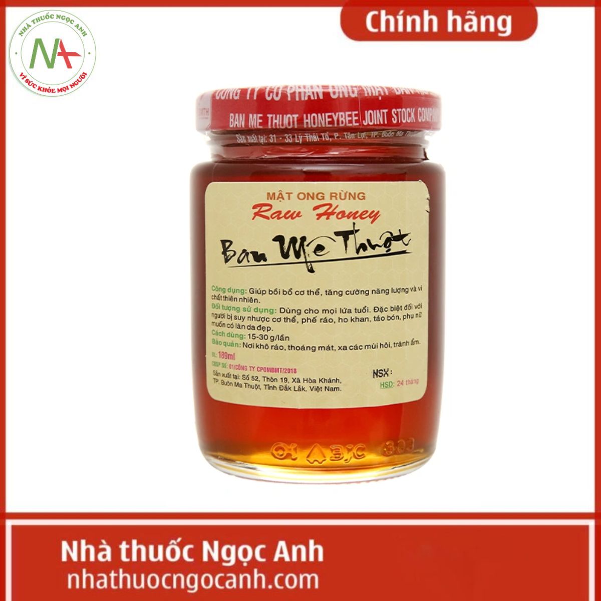 Mật ong rừng Ban Mê Thuột 189ml
