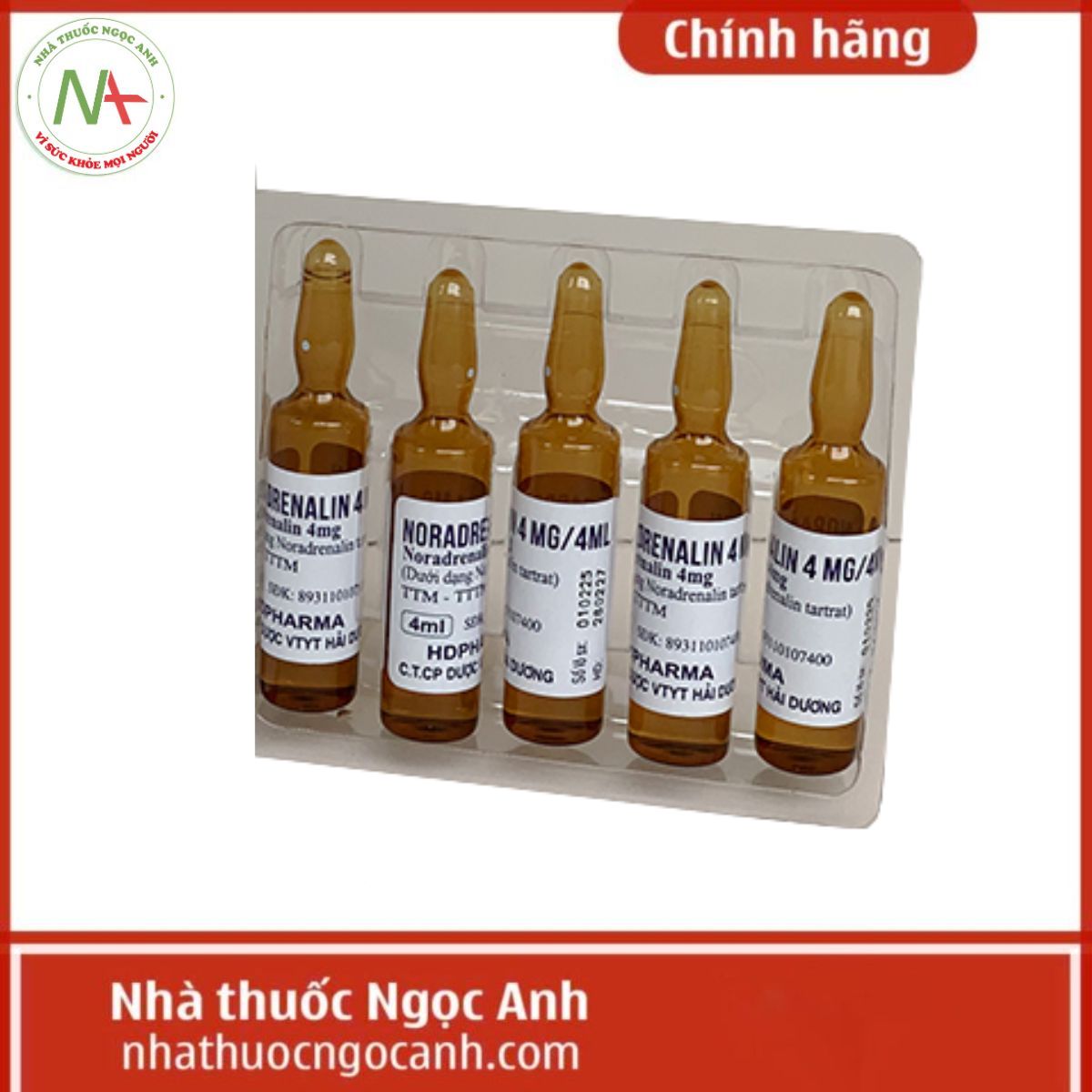 Noradrenalin 4mg/4ml HDPharma