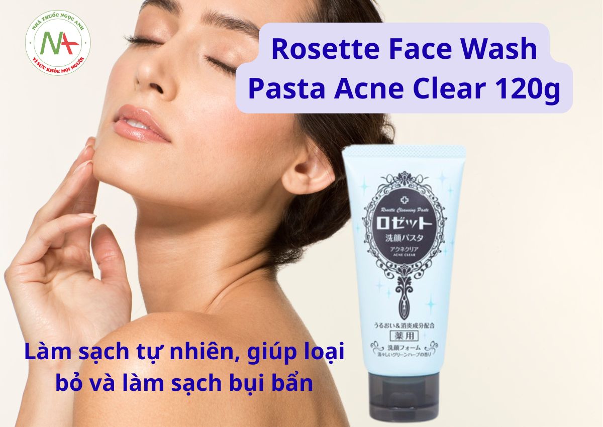 Rosette Face Wash Pasta Acne Clear 120g 