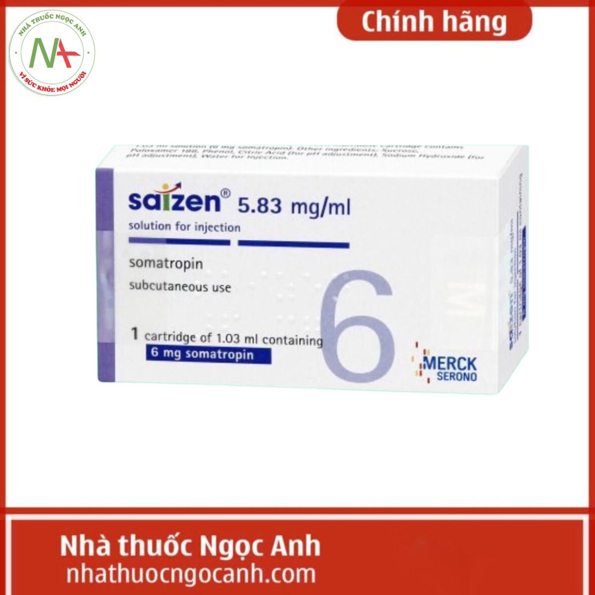 Thuốc Saizen 5.83 mg/ml (Somatropin) là thuốc gì, có tác dụng gì?