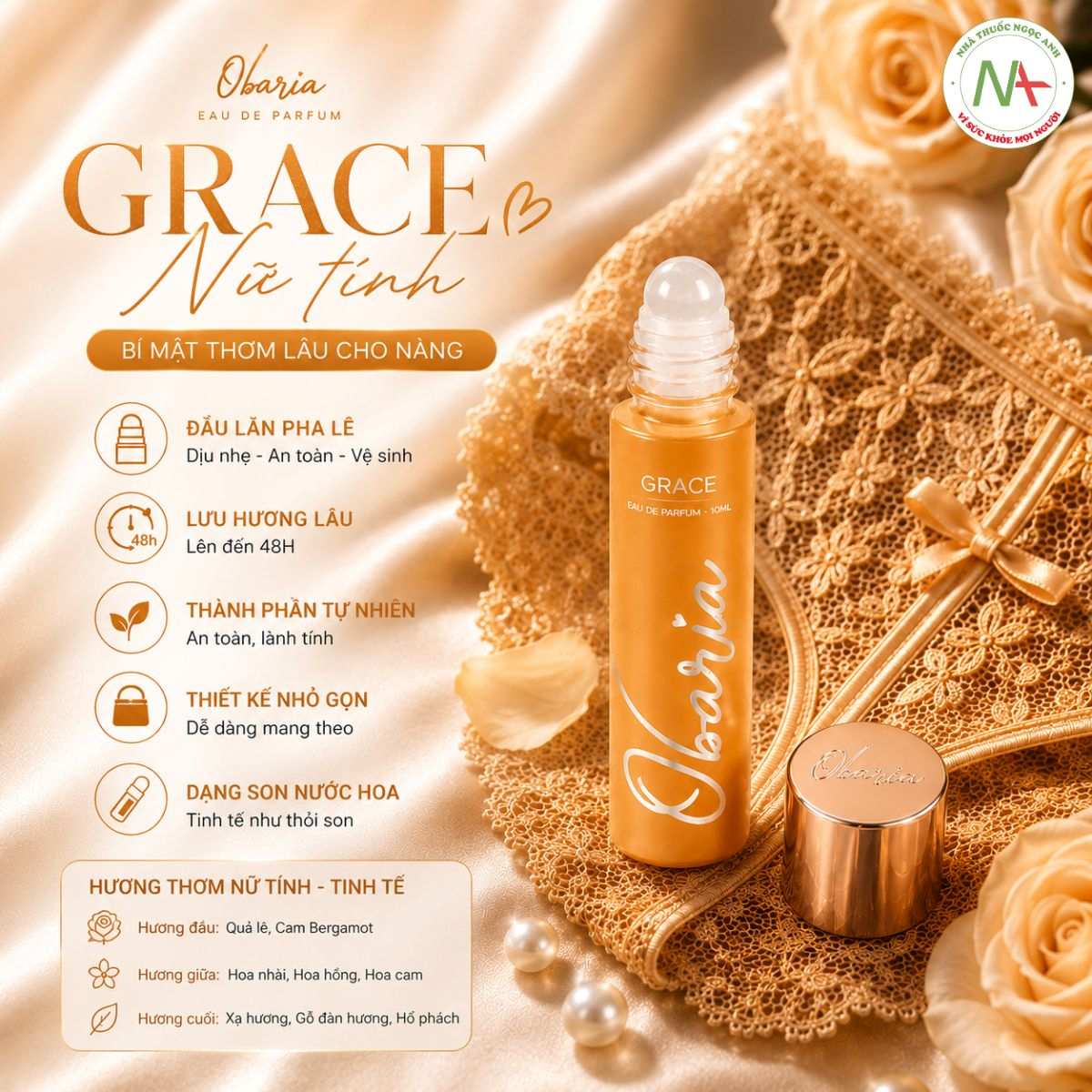 Obaria Grace 5 Điểm nổi trội của Son nước hoa Obaria Grace