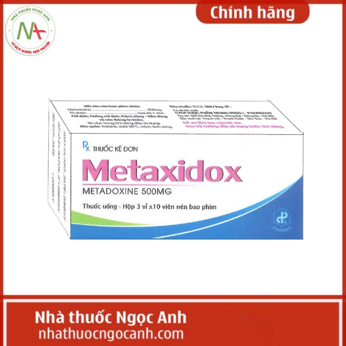 Thuốc Metaxidox 500mg (Metadoxine) là thuốc gì, có tác dụng gì?