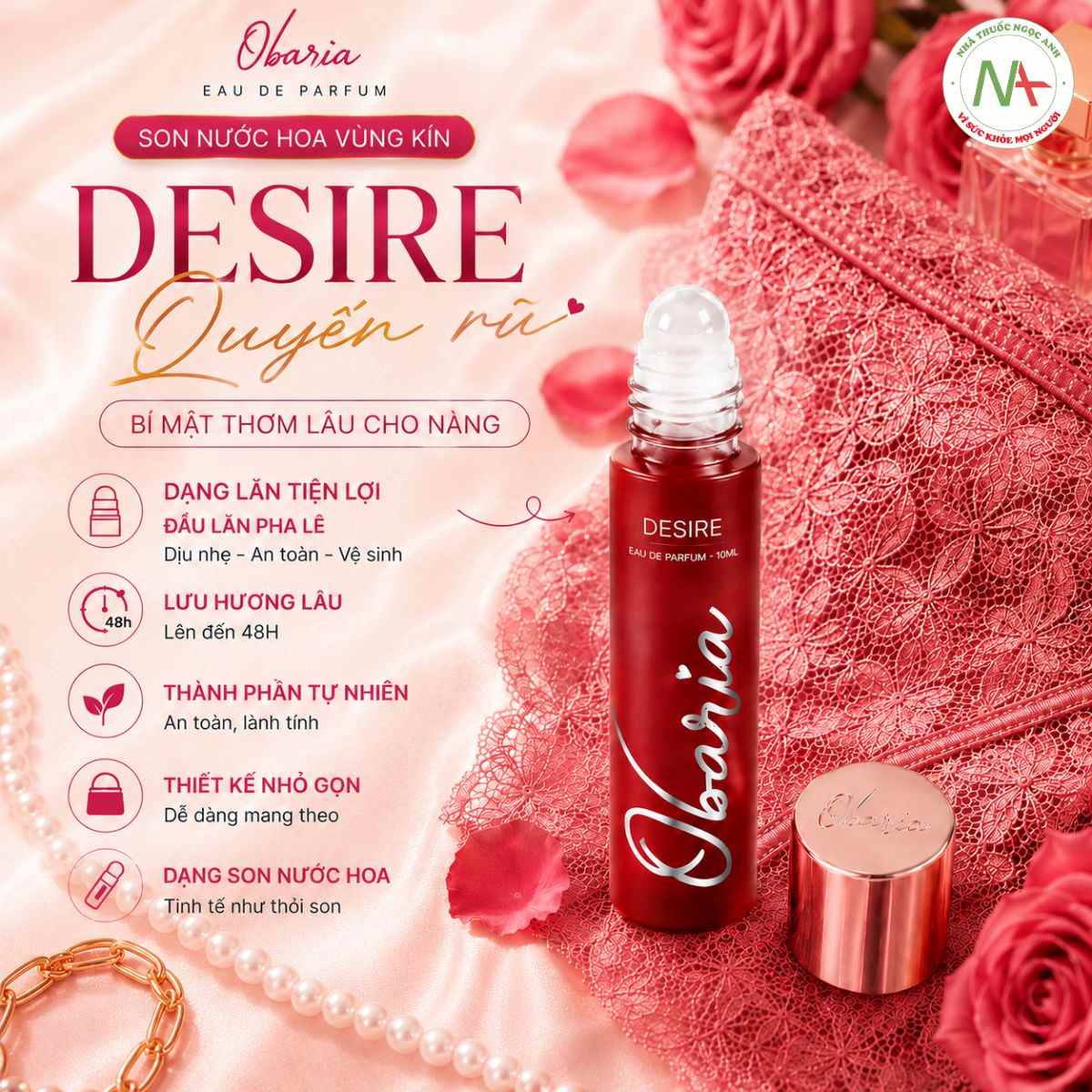 Obaria Desire 6 Vì sao nên lựa chọn Son nước hoa Obaria Desire