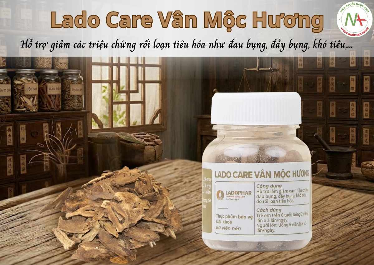 Lado Care Vân Mộc Hương 3 Lado Care Vân Mộc Hương giúp giảm đau bụng, khó tiêu