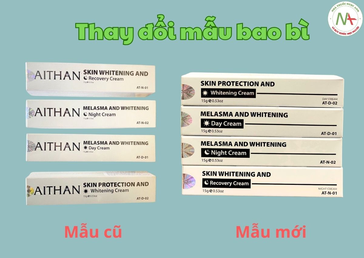Bộ trị nám AiThan 7 Thay đổi mẫu bao bì Bộ trị nám AiThan