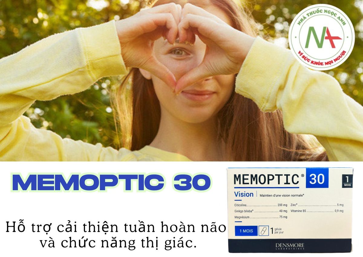 MEMOPTIC 30 6 MEMOPTIC 30 hỗ trợ tuần hoàn não và thị lực