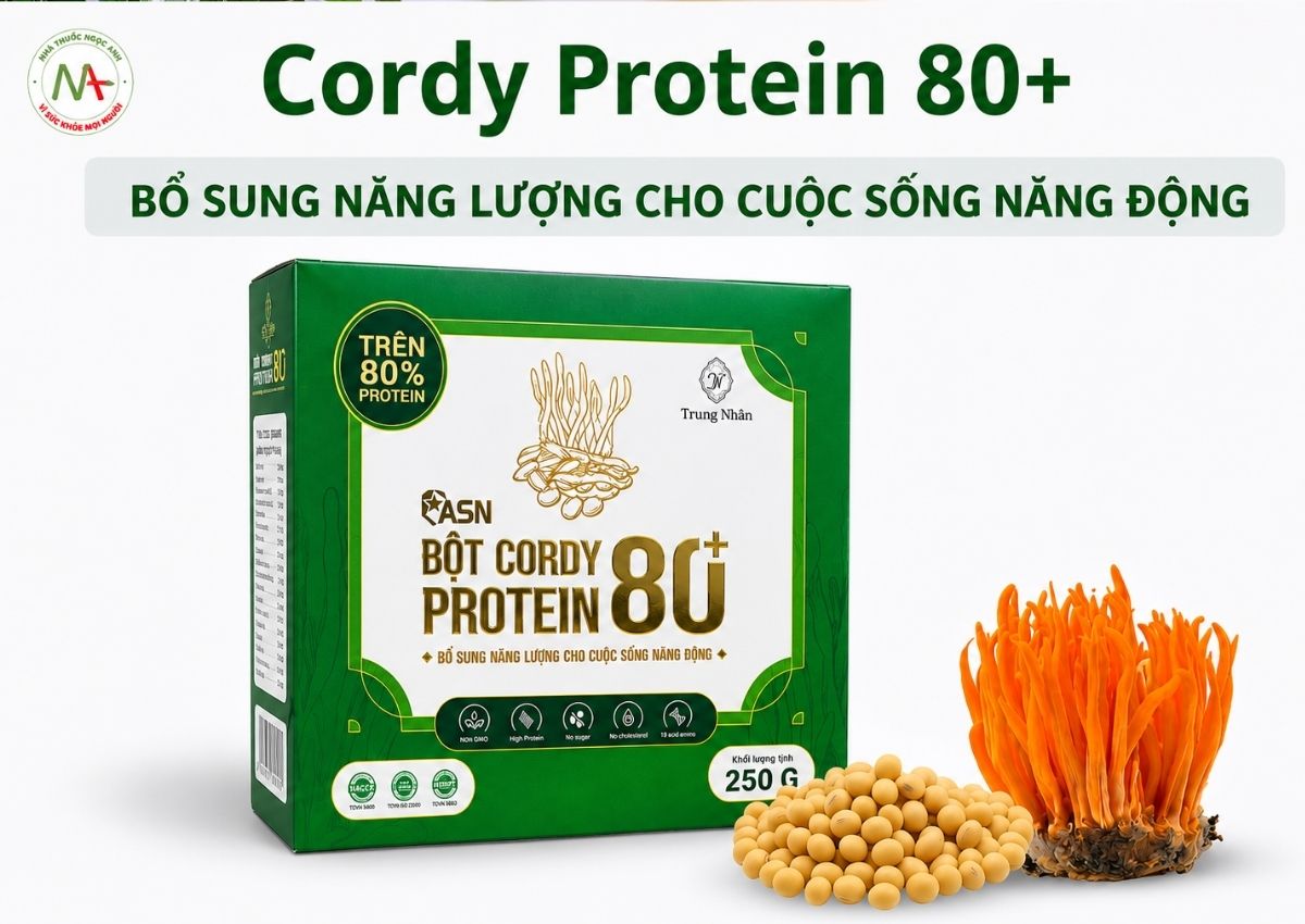 Cordy Protein 80+ 3 Cordy Protein 80+ giúp bổ sung năng lượng, hỗ trợ tăng cường sức khỏe tổng thể
