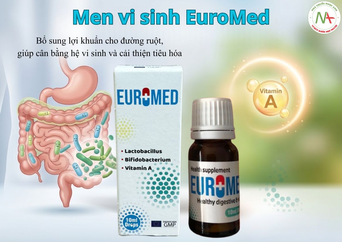 EuroMed 3 Men vi sinh EuroMed bổ sung lợi khuẩn chó đường ruột
