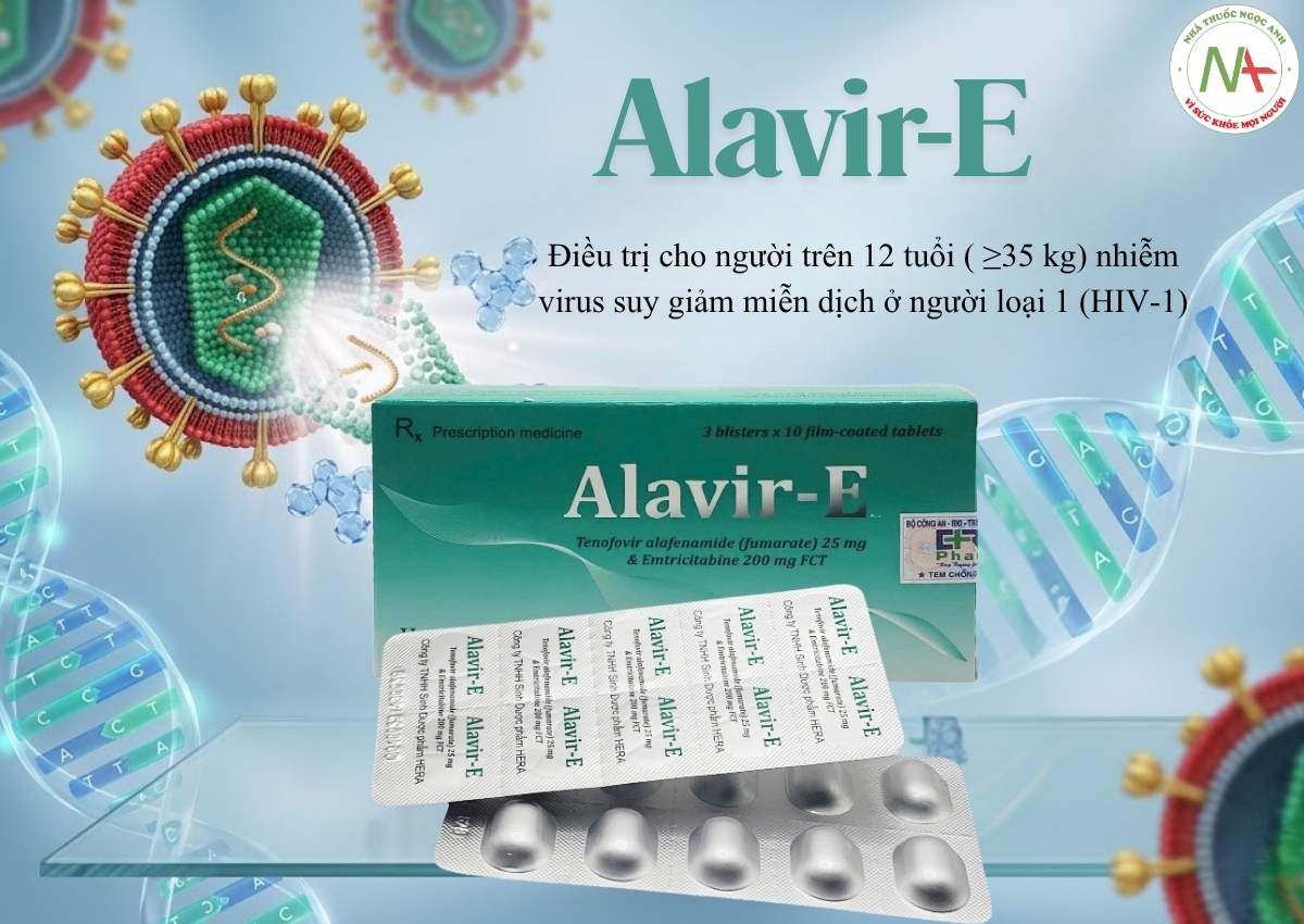 Alavir-E 3 Thuốc Alavir-E điều trị HIV-1