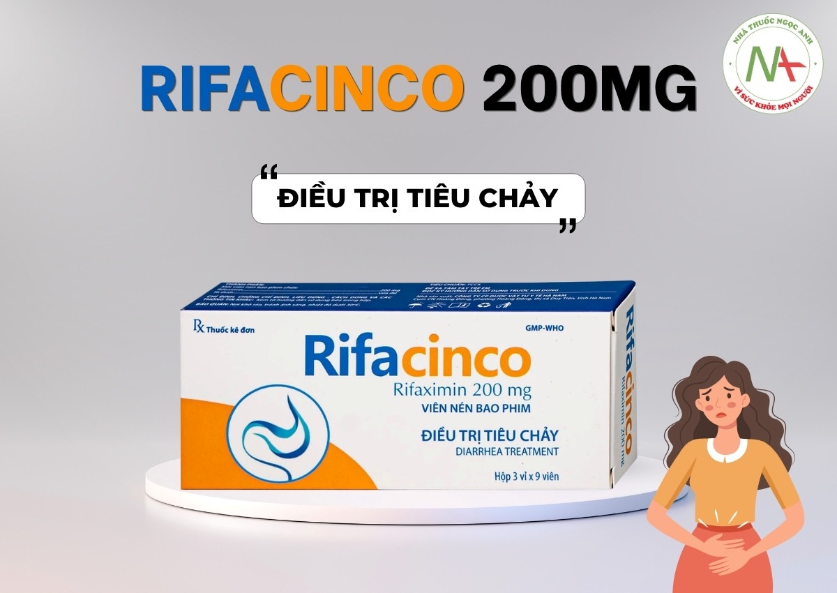 Rifacinco 200mg 3 Thuốc Rifacinco 200mg điều trị tiêu chảy