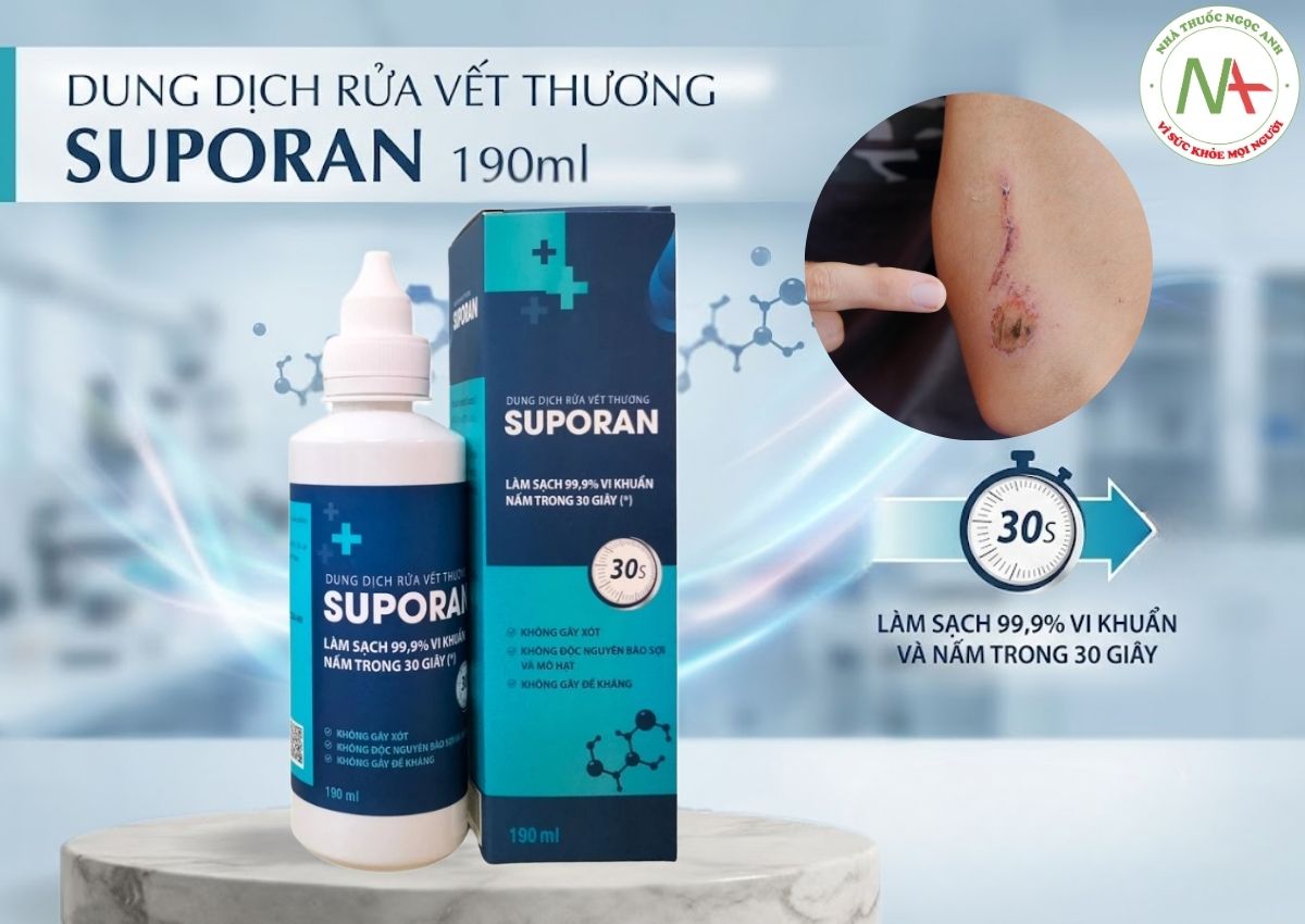 Suporan 190ml 3 Suporan 190ml làm sạch các vết thương ngoài da