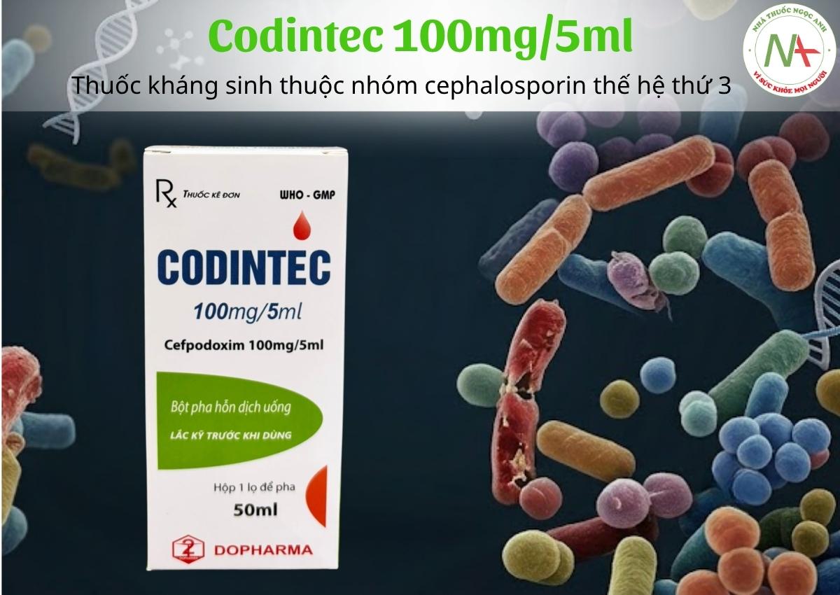 Codintec 100mg/5ml 70ml 3 Thuốc Codintec 100mg/5ml 70ml - Kháng sinh nhóm cephalosporin
