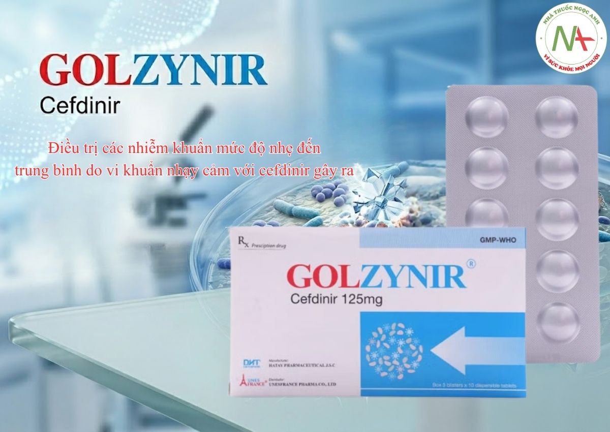Golzynir 125mg 3 Thuốc Golzynir 125mg - Kháng sinh cephalosporin thế hệ 3