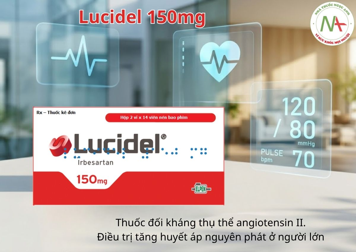 Lucidel 150mg 3 Thuốc Lucidel 150mg điều trị tăng huyết áp nguyên phát ở người lớn