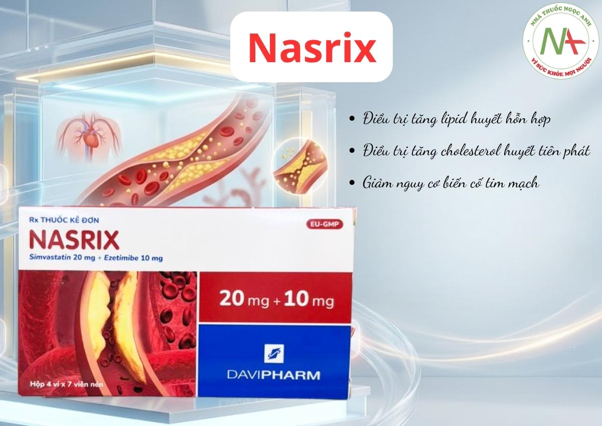 Nasrix 3 Thuốc Nasrix - Điều trị tăng cholesterol máu