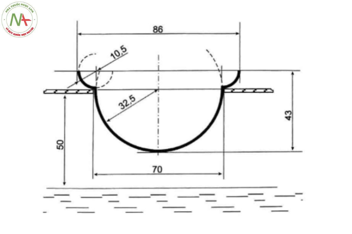 PHỤ LỤC 12.8 CÁC PHÉP THỬ ĐỐI VỚI TINH DẦU 2 Hình 12.8 - Dụng cụ xác định cắn tinh dầu sau khi bay hơi(Kich thước tính bằng mm)