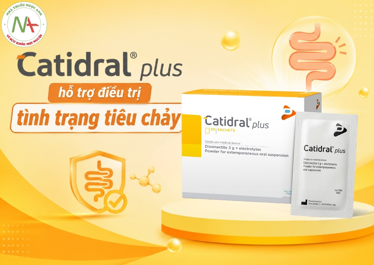 Catidral Plus 3 Catidral plus hỗ trợ điều trị tình trạng tiêu chảy
