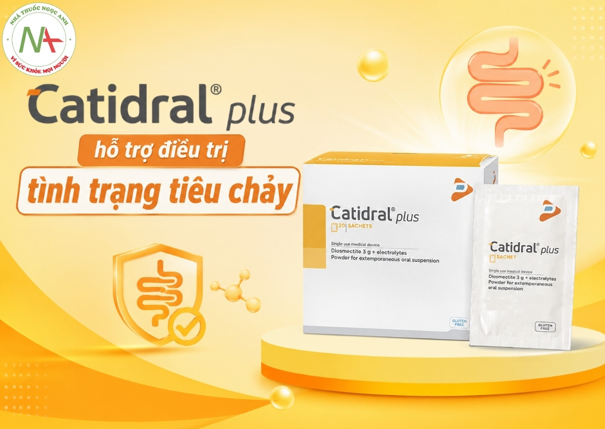 Catidral Plus 3 Catidral Plus hỗ trợ điều trị tình trạng tiêu chảy