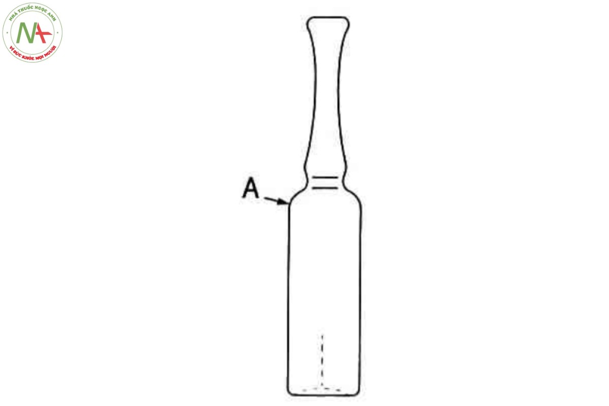 Phụ lục 17.1 - ĐỒ ĐỰNG BẰNG THỦY TINH DÙNG CHO CHẾ PHẨM DƯỢC 2 Hình 17.1.1 - Thể tích nước đóng vào ống (tới điểm A)